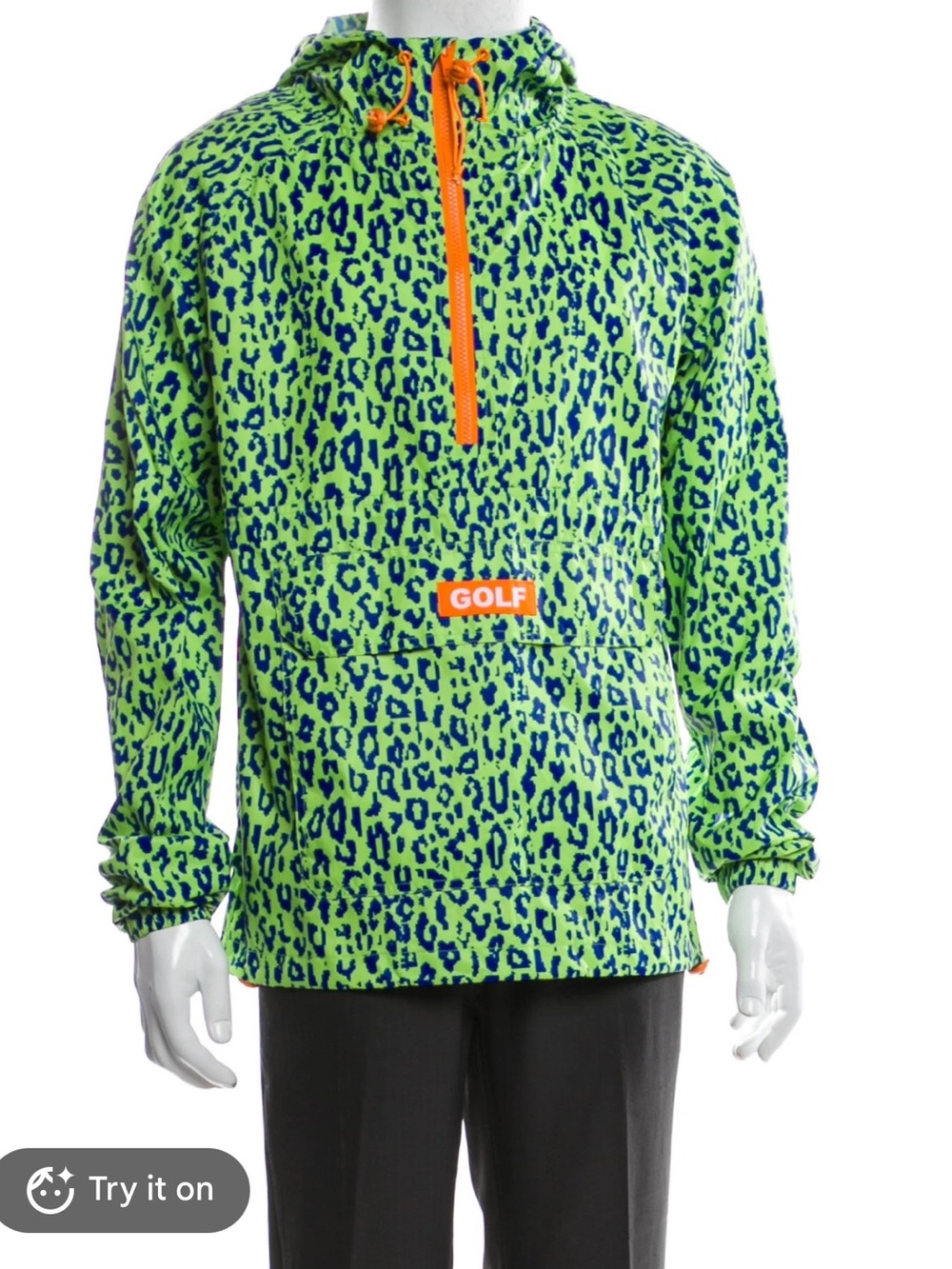 Golf Wang Digi Leopard Anorak Windbreaker Jacket Animal Print Cheetah Large